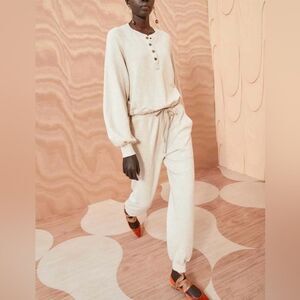 Ulla Johnson Rory Pant & Tess Pullover Set – Oatmeal, Size Small